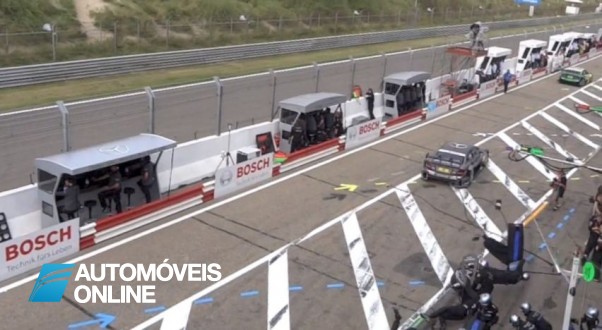 Vídeo! Acidente grave nas boxes da AMG Mercedes
