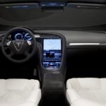 New Tesla model s-sedan front interior View electricar