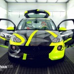 Opel Adam Design by Valentino Rossi on paint stage Front view