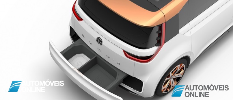 New volkswagen budd-e concept rear view