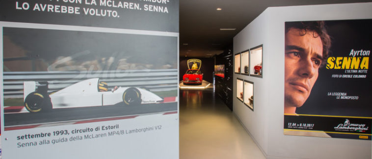 Lamborghini premeia carreira de Ayrton Senna com exposição